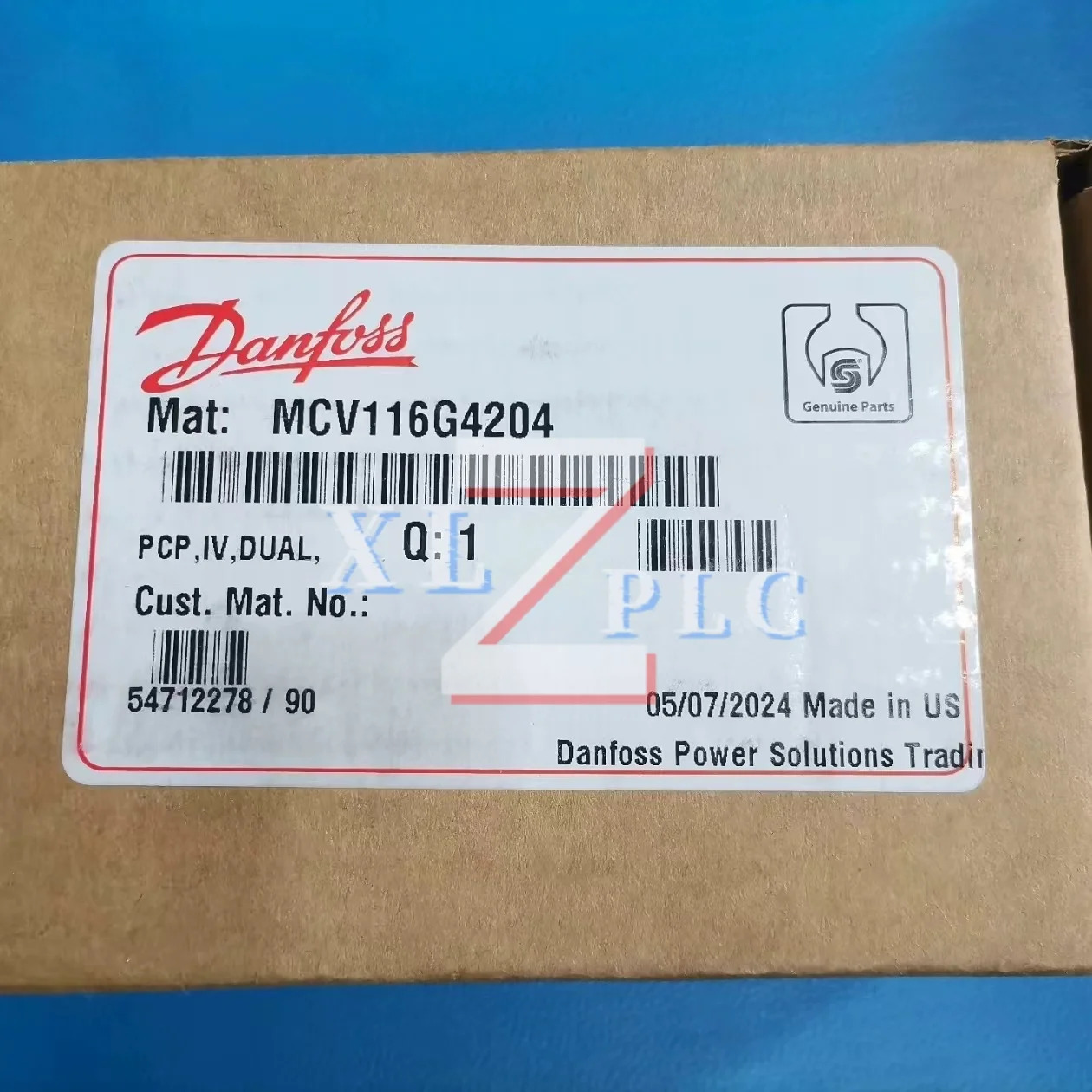 MCV116G4204 오리지널 제어 밸브 MCV116A3204