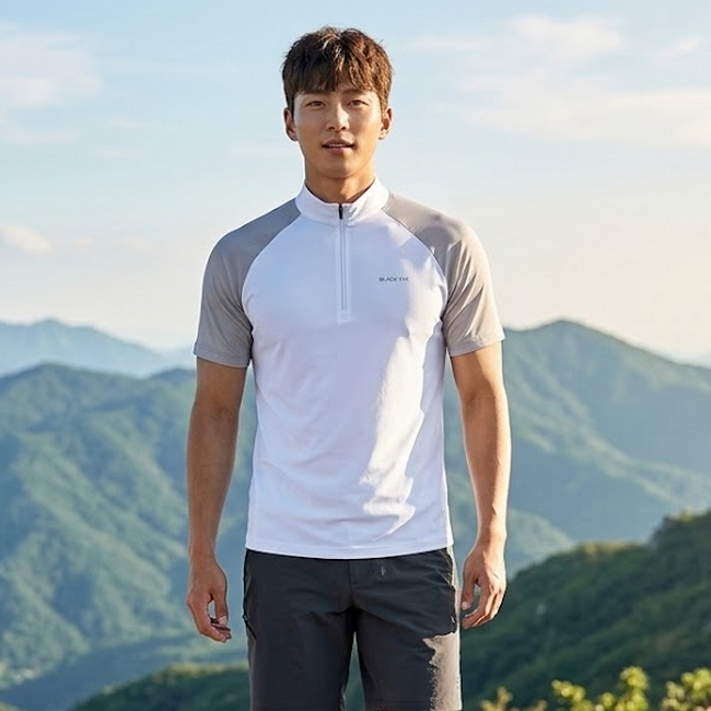 블랙야크 남성 여름 아우터 냉감 스판 집업 등산 반팔 티셔츠 - 상세 이미지 4