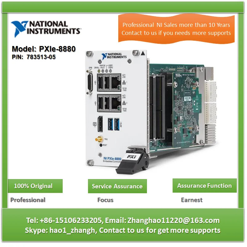 NI PXIe-8880 783513 -0518 PXIe 2.3GHz 옥타 코어 PXI 컨트롤러 - PXie-8880은 intel호환 Xeon 임베디드