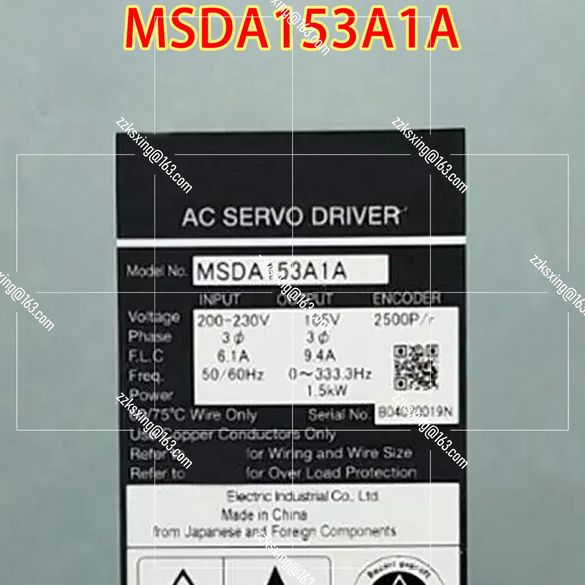 오리지널 AC 서보 드라이버 Brann-MSDA153A1A