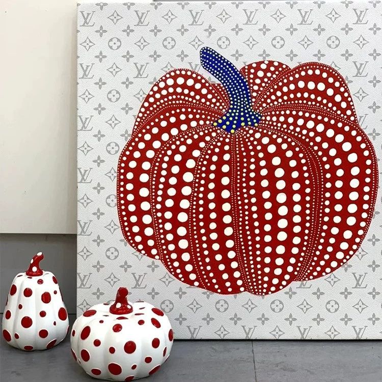 호박 그림 인테리어 액자 현관 소품 벽걸이 캔버스 프레임 벽장식 오브제 카페 벽화 - 상세 이미지 4