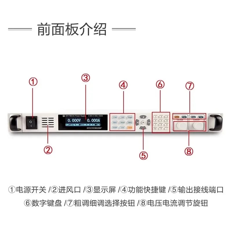 DH1798 시리즈 프로그래밍 DC 안정화 전원공급장치 넓은 범위 600V 180A 3KW 전력