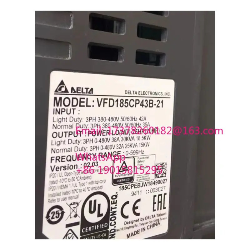 리퍼 VFD185CP43B-21 인버터 완료
