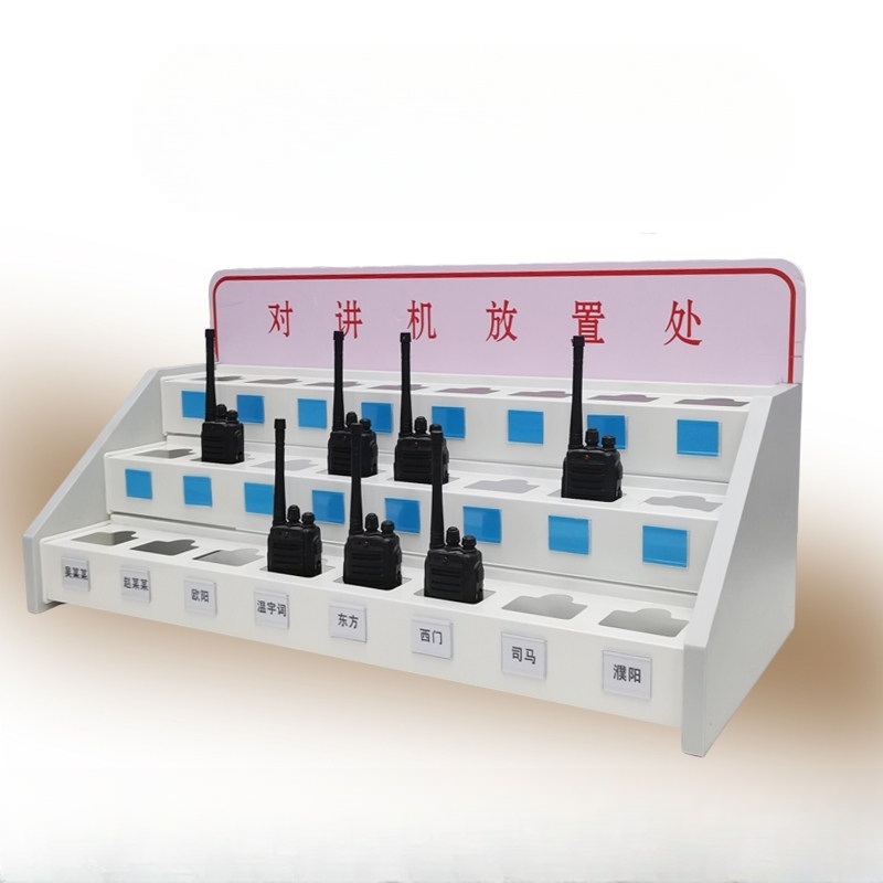 무전기 보관대 충전거치대 경호원 사무실 호텔 리조트 산업현장 견고한 화이트 목재 번호식 - 상세 이미지 2