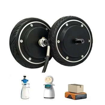 ZLTECH 6.5인치 24V-48V 150W 16N.m 200RPM 120kg 부하 IP65 기어리스 BLDC 휠 허브 서보모터로봇인코더 포함