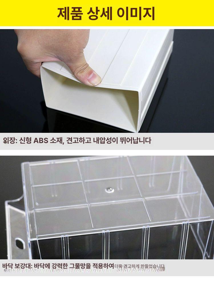 다용도 이동식서랍장 캐비닛 모듈 바퀴형 트롤리 선반 투명수납함 서랍형 카트 - 상세 이미지 5
