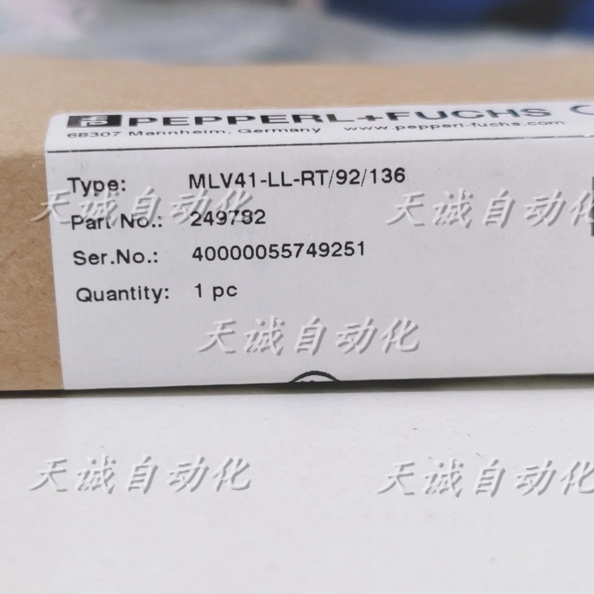 Beijiafu 광전센서 PEPPERLFUCHS PN 198533 MLV41-54-LL-RT/92/136