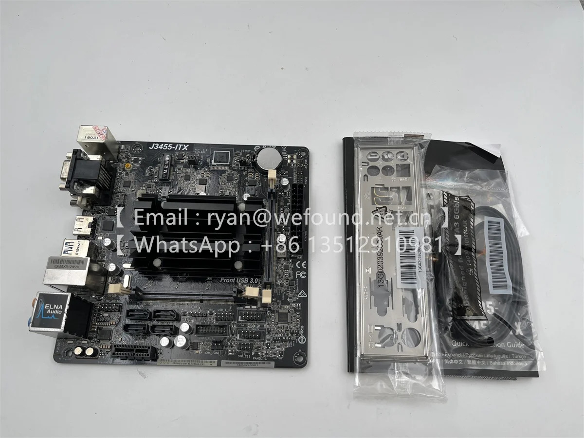 ASRock호환 슈퍼 합금 ITX 마더보드J3455-ITX 쿼드 코어 프로세서 J3455 DDR3/DDR3L 1866 SO-DIMM