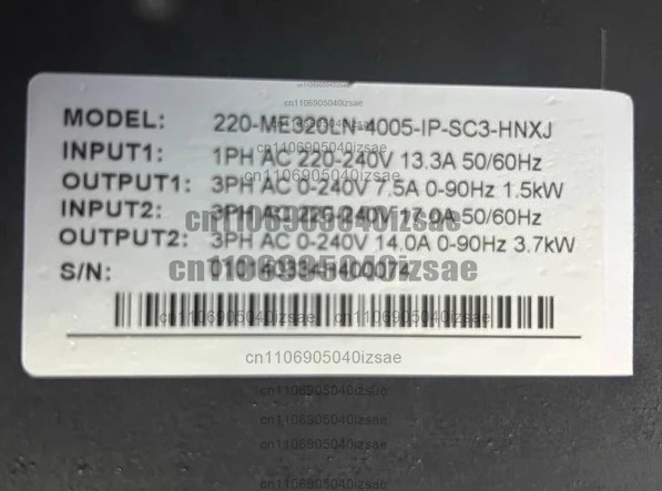 주파수 변환기 ME320LN-4005-IP 3.7kw 220V 리퍼 완료 OK