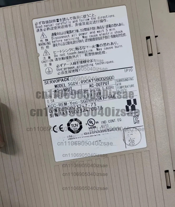 드라이버 SGDV-R90A11B002000 100w 완전 작동 리퍼 완료