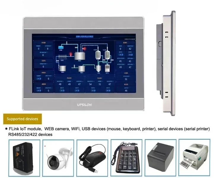 BACnet VNC 제어 이더넷 내장 자동 ip65 터치 hmi LCD 디스플레이