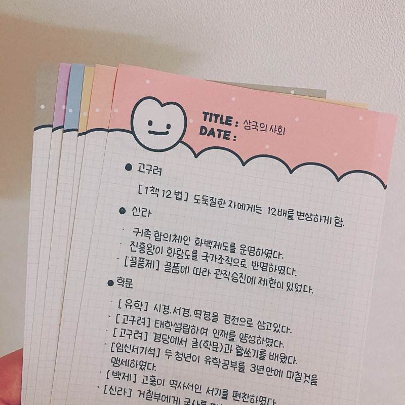 치이즈샵 떡메모지 대떡메 모눈 100매 피식버블 뜯어쓰는 캐릭터 예쁜 공시생 필사 메모지 - 상세 이미지 4