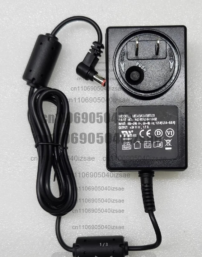 전원 어댑터 24V 전원공급장치 케이블 ME40A2403B02 100-240V 50-60Hz