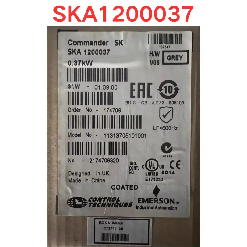 오리지널 SKA 1200037 주파수 변환기 0.37KW