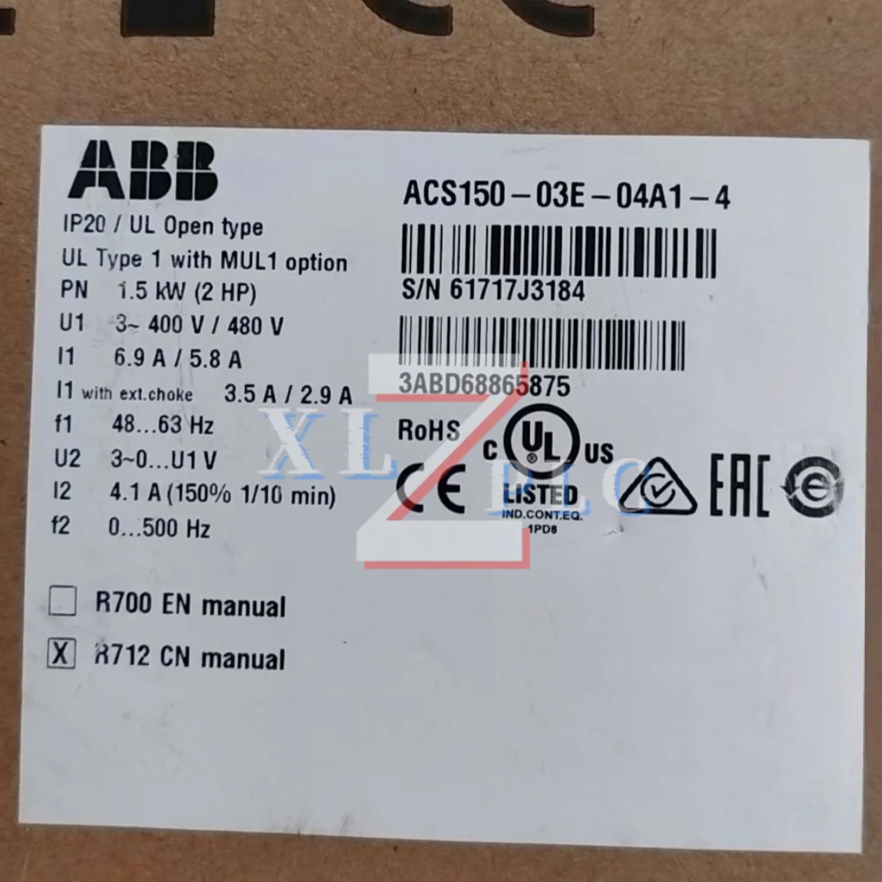 주파수 변환기 ACS150-03E-03A3-4 ACS150-03E-04A1-4