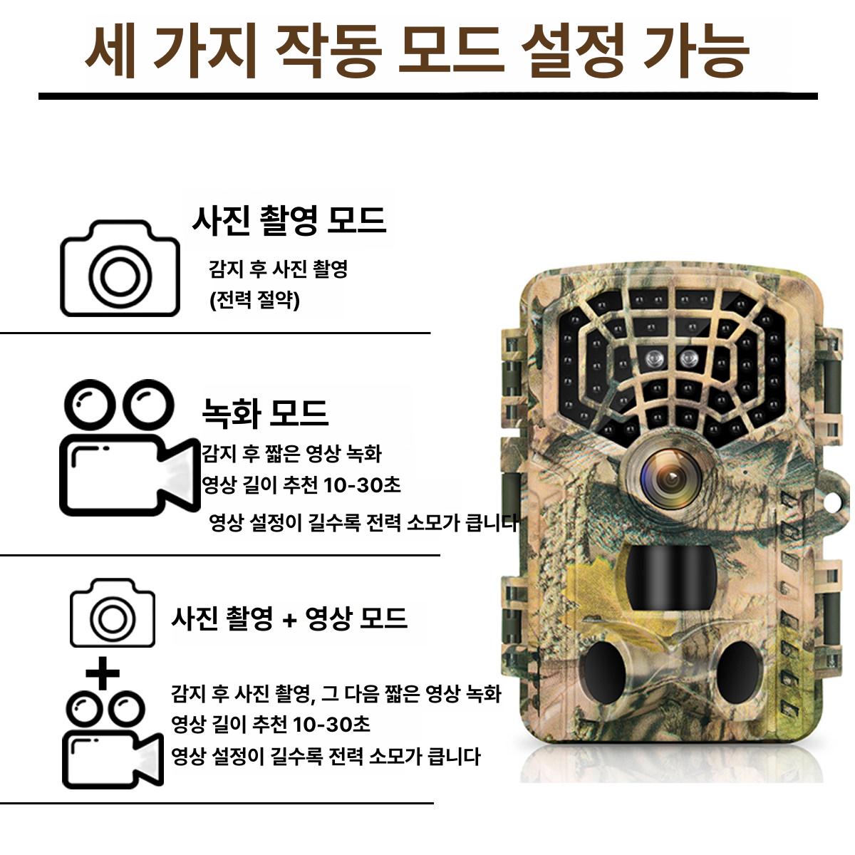 산속 야생동물관찰카메라 블랙박스설치 표준배치 기본형 D2 표준 배터리 배터리 교체 필요 기본 구성 (메모리카드없음,별도카드필요) - 상세 이미지 4