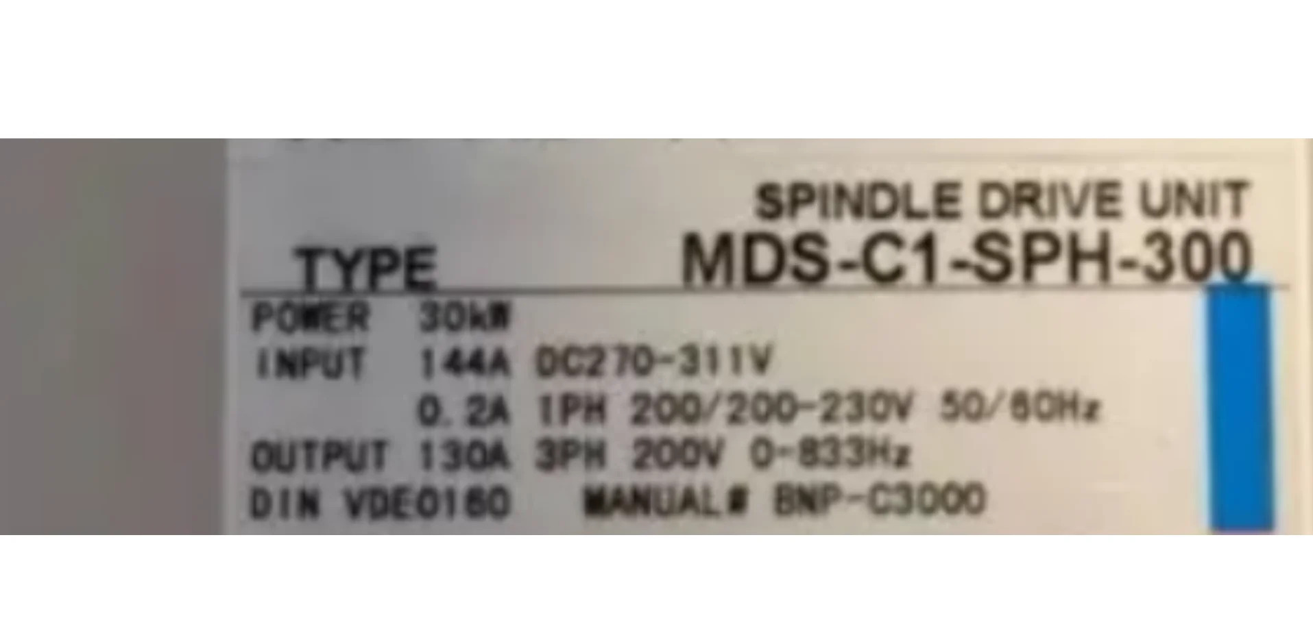 MDS-C1-SPH-300 서보 드라이브 CNC 시스템 기계 리퍼 완료 MDSC1SPH300