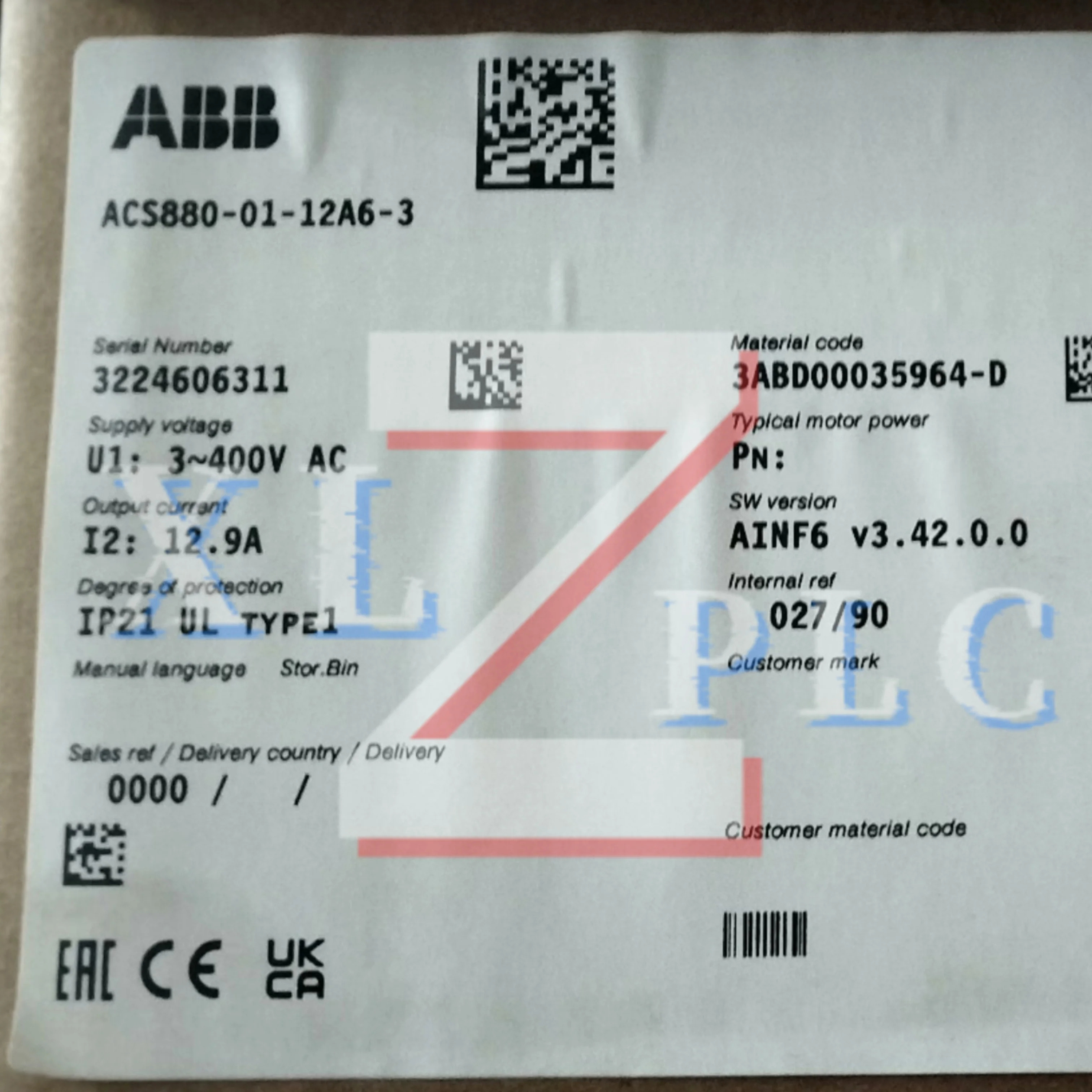 주파수 변환기 ACS880-01-12A6-3 ACS880-01-017A-3 ACS880-01-025A-3 원본