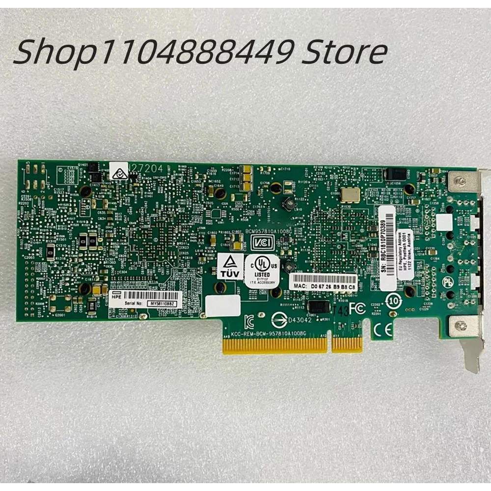 hp호환 656596-B21 656594-001 10Gb 530T 듀얼 포트 네트워크 카드 657128-001