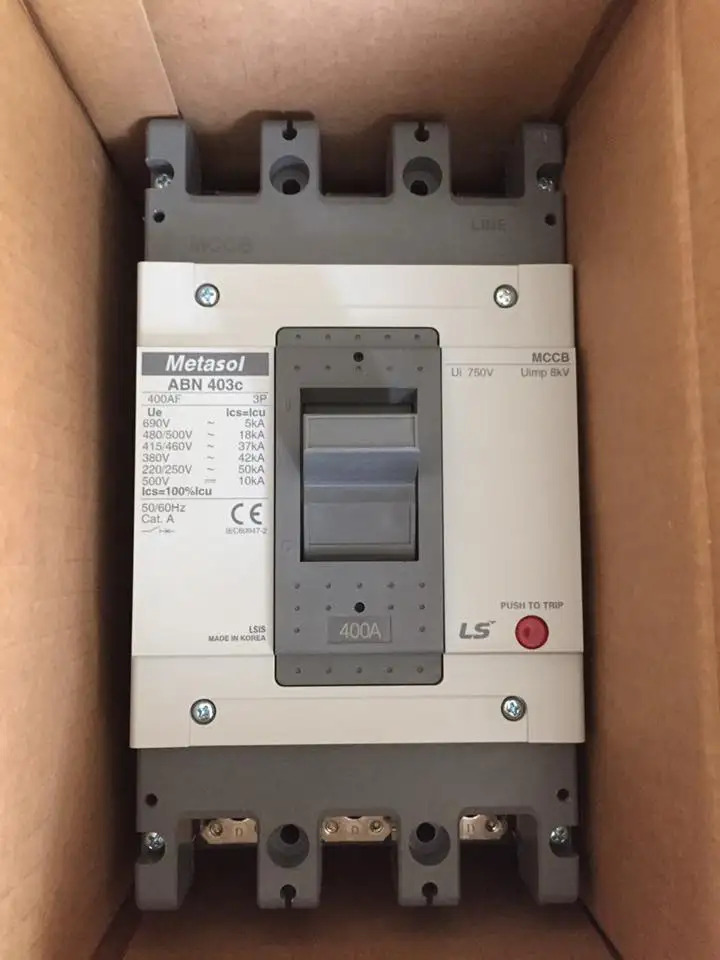 METASOL 회로차단기 ABN403C 400A 플매트 카펫 러그설치 3상신