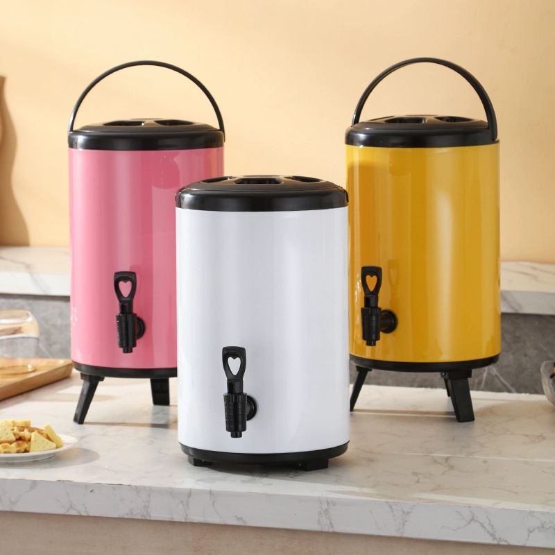 스텐 보냉통 용기 대용량 보온병 단열 육수 스테인레스 보냉병 보온물병 원형 국통 죽 - 상세 이미지 2
