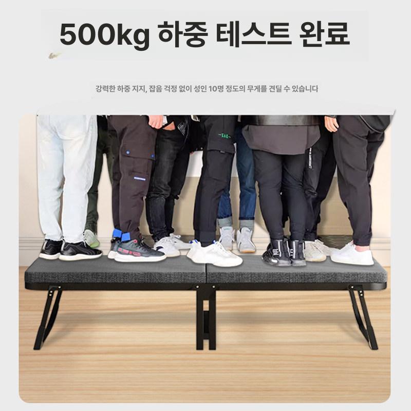 접이식 접는침대 당직실 간이 편안한 야전 기숙사 강화 싱글 범용 병원 보조 프레임 - 상세 이미지 4