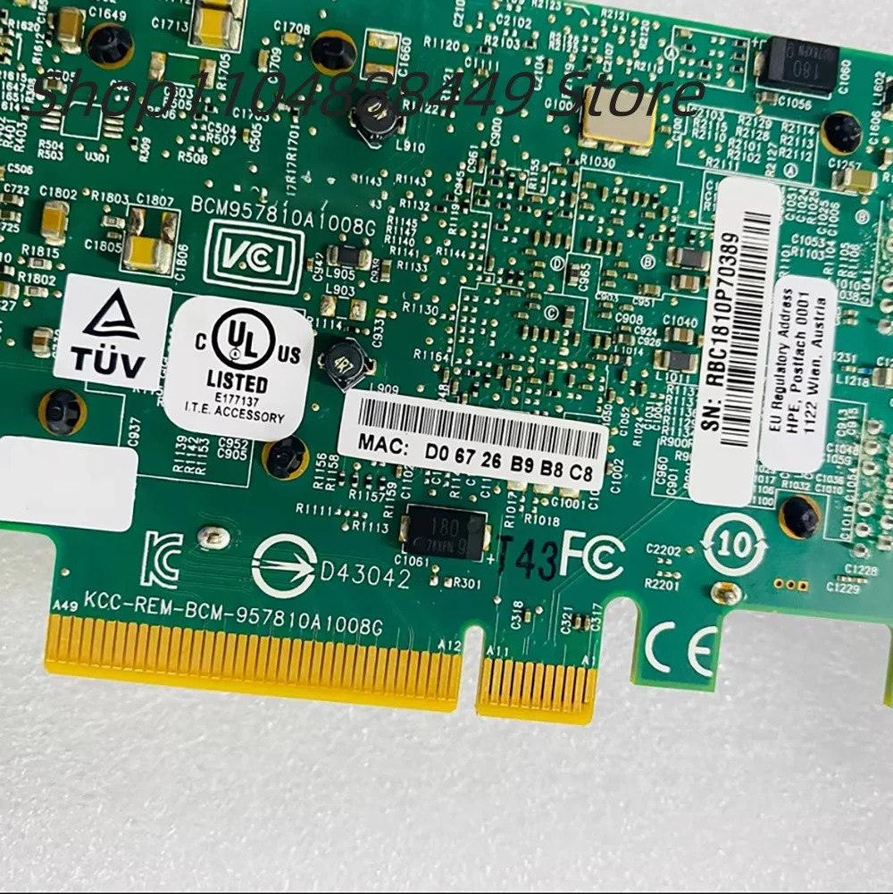 hp호환 656596-B21 656594-001 10Gb 530T 듀얼 포트 네트워크 카드 657128-001