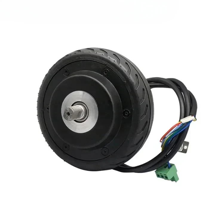 로봇4096와이어 자기 인코더가 장착된 ZLTECH 5인치 24V 400RPM 150W 60kg AGV 무브러시 전기 허브 모터 휠