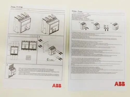 ABB 오리지널 Tmax 성형 케이스 회로차단기 T7S1600 PR231/P-LSI R1600 FF 신