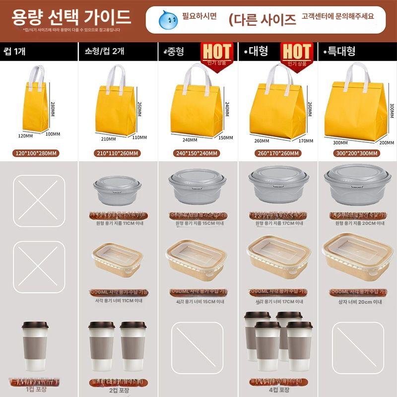 블랙 보온보냉백 대형 단열 배달가방 보온백 피크닉 캠핑 쿨러백 도시락가방 신선도 - 상세 이미지 2