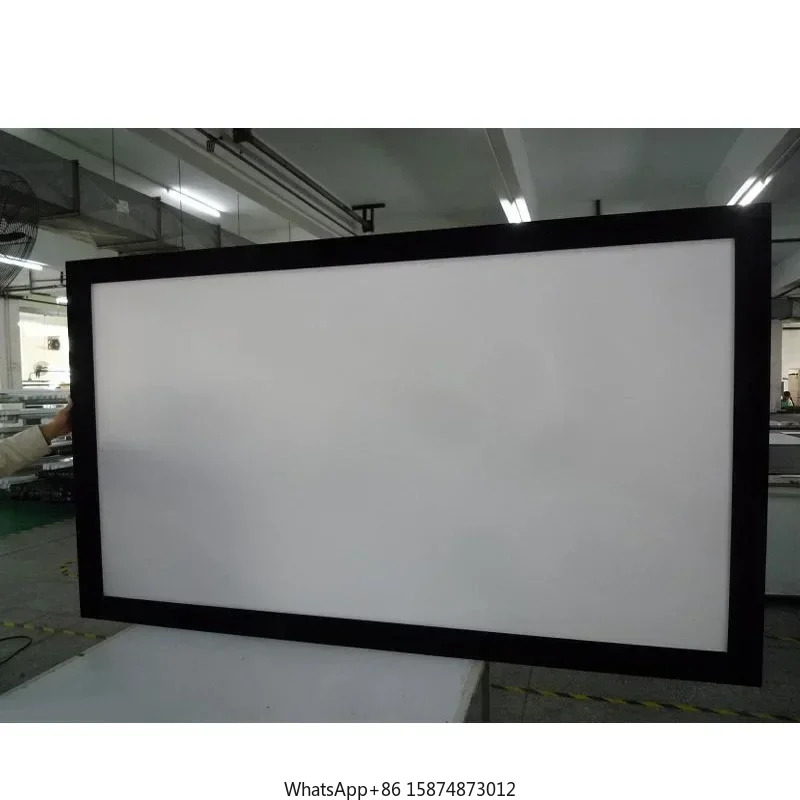 고정 프레임 PVC 프로젝션 스크린 벽 마운트 알루미늄프레임 그림 프로젝터 135 인치