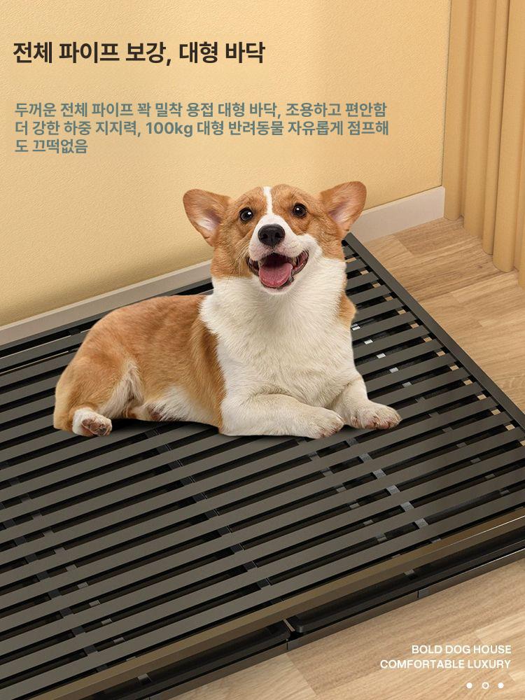 철제 울타리 철망 격리 케이지 실내 휀스 대형견펜스 애견철장 높이 메쉬 스테인레스 - 상세 이미지 5