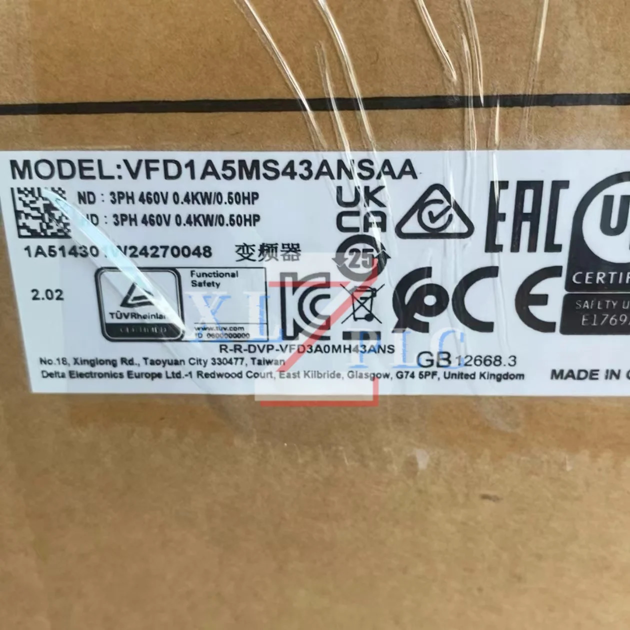 주파수 변환기 원본 VFD1A5MS43ANSAA VFD2A7MS43AFSAA