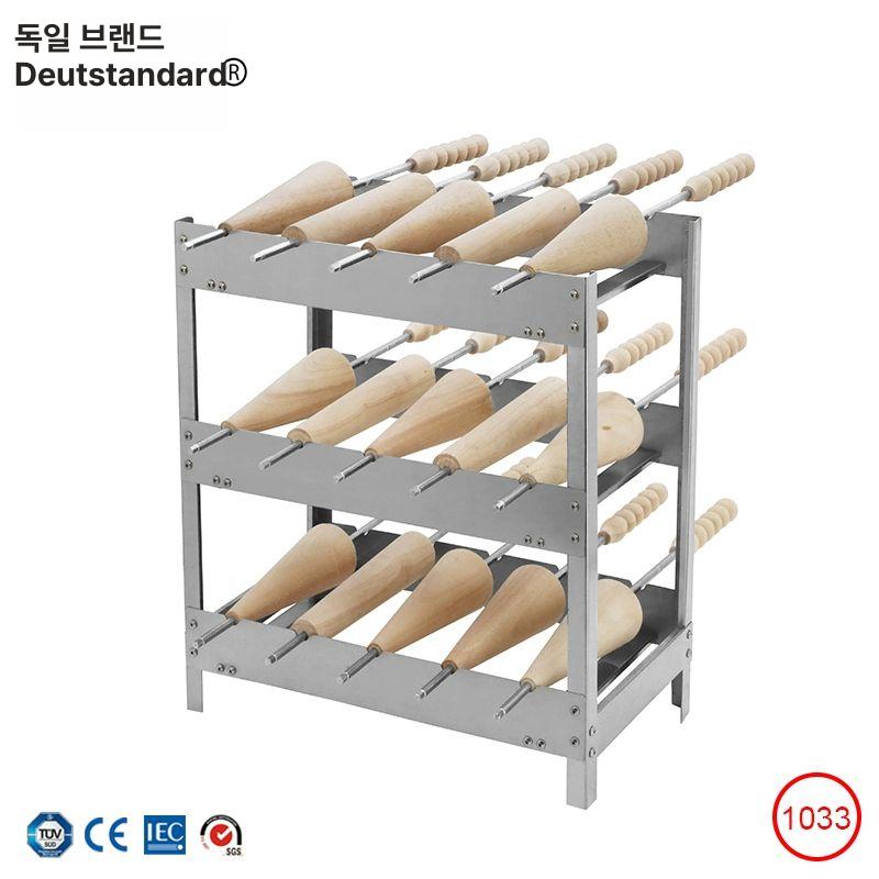 스텐 굴뚝빵거치대 오븐 업소용 선반 스탠드 롤걸이 롤빵 꽂이 베이킹 체코빵 몰드 - 상세 이미지 5