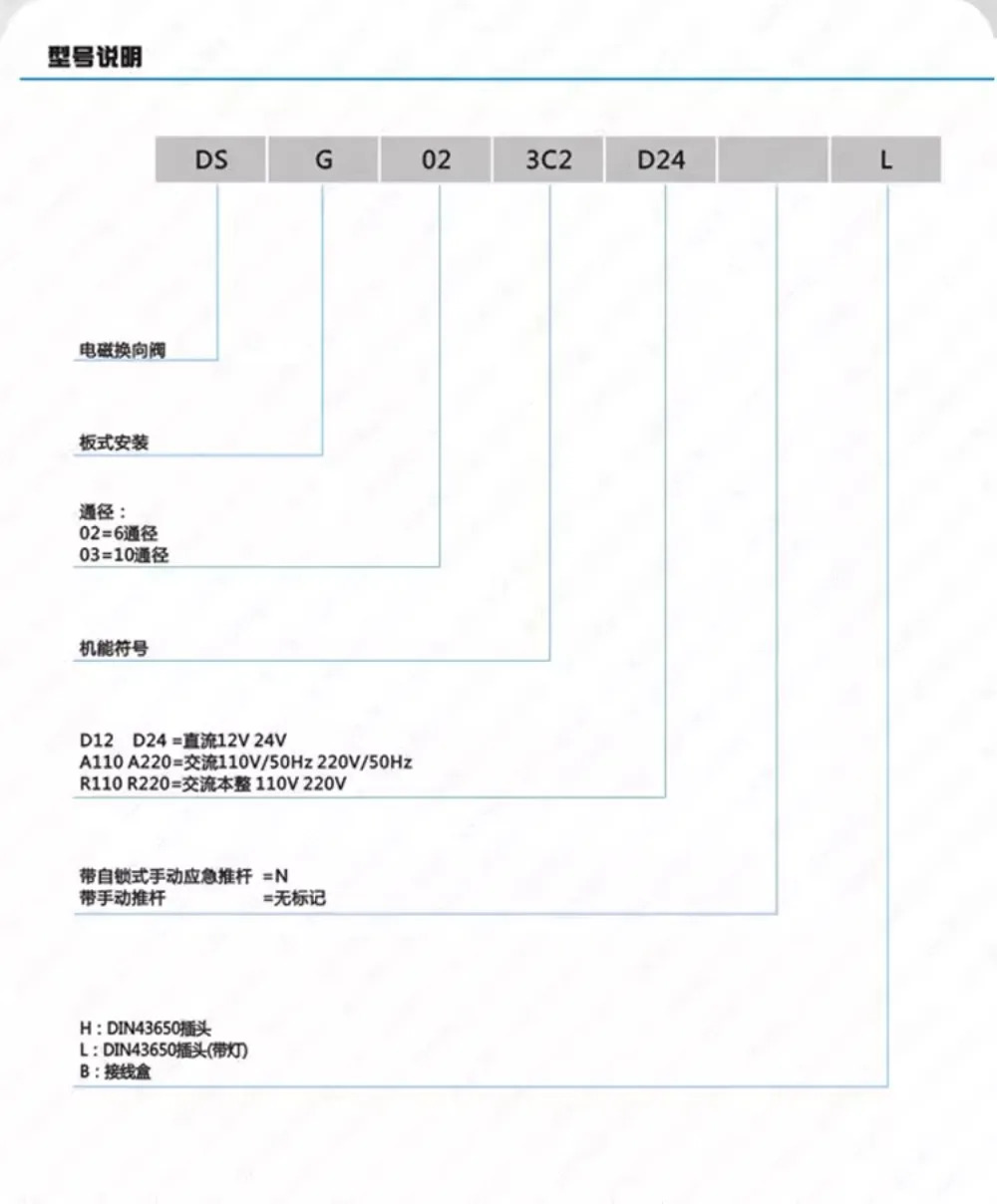 솔레노이드 밸브 유압 방향 DSG-03-3C2 2B2 3C3 3C4 3C6 3C60 2D2-N-DL