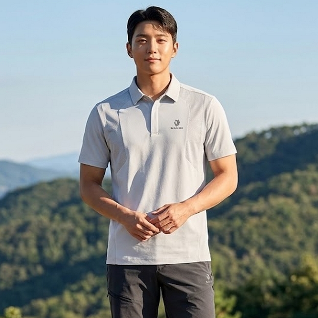 블랙야크 남성 여름 아우터 자카드 흡속건 통기성 카라 반팔 티셔츠 - 상품 이미지