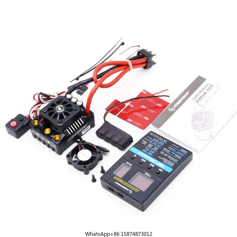 EzRun 1/8 RC 자동차 트럭방수 브러시리스 ESC T / TRX 플매트 카펫 러그 4274 2200KV 모터 LED 프로그래밍 Max8 v3 150A