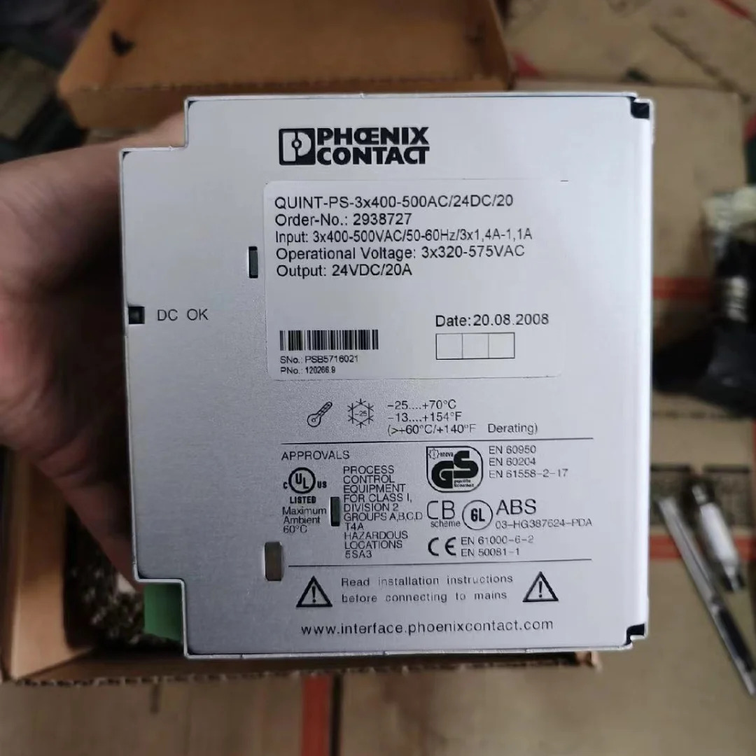 스위칭 전원공급장치 2938727 QUINT-PS-3X400-500AC/24DC/20 을 위해