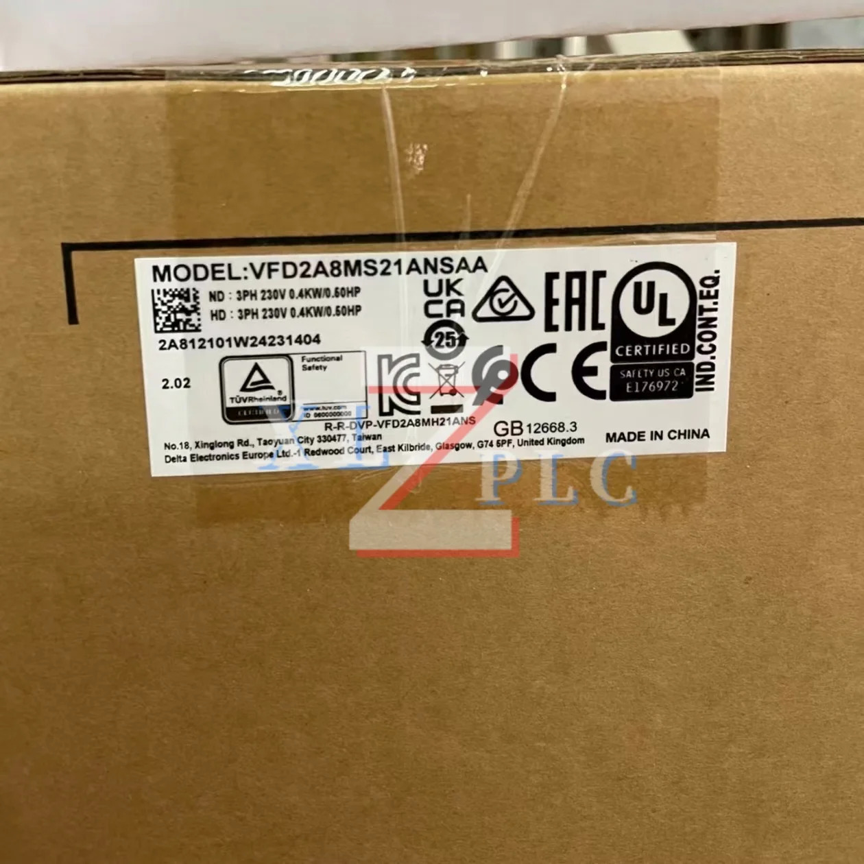 VFD2A7MS43ANSAA VFD2A8MS21AFSAA VFD2A8MS21ANSAA 오리지널 주파수 변환기