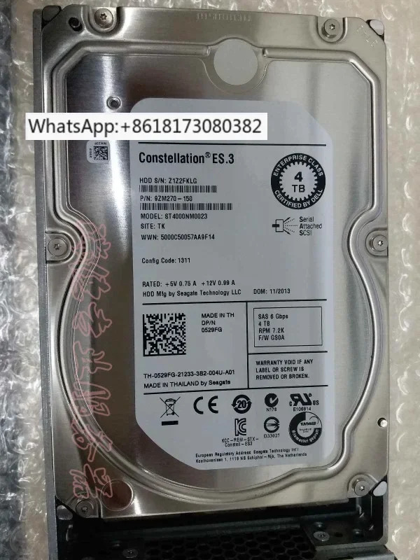 SAS 7200 RPM 3.5 4TB ST4000NM0023 529FG 충실도