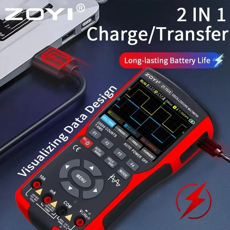 ZT-703S 휴대오실로스코프 멀티미터 2채널 유지보수