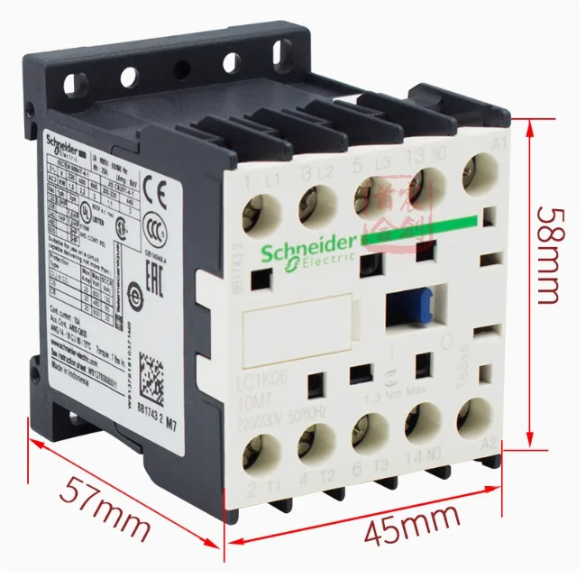 SCHNEIDER AC 접촉기 LC1K0610M7 코일 전압 220V 전류 6A