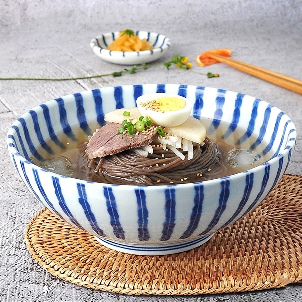 일본 도자기 면기 라멘 우동기 덮밥 라면 비빔밥 냉면 그릇 1개, 21.2cm, 퓨리타 대 - 상품 이미지