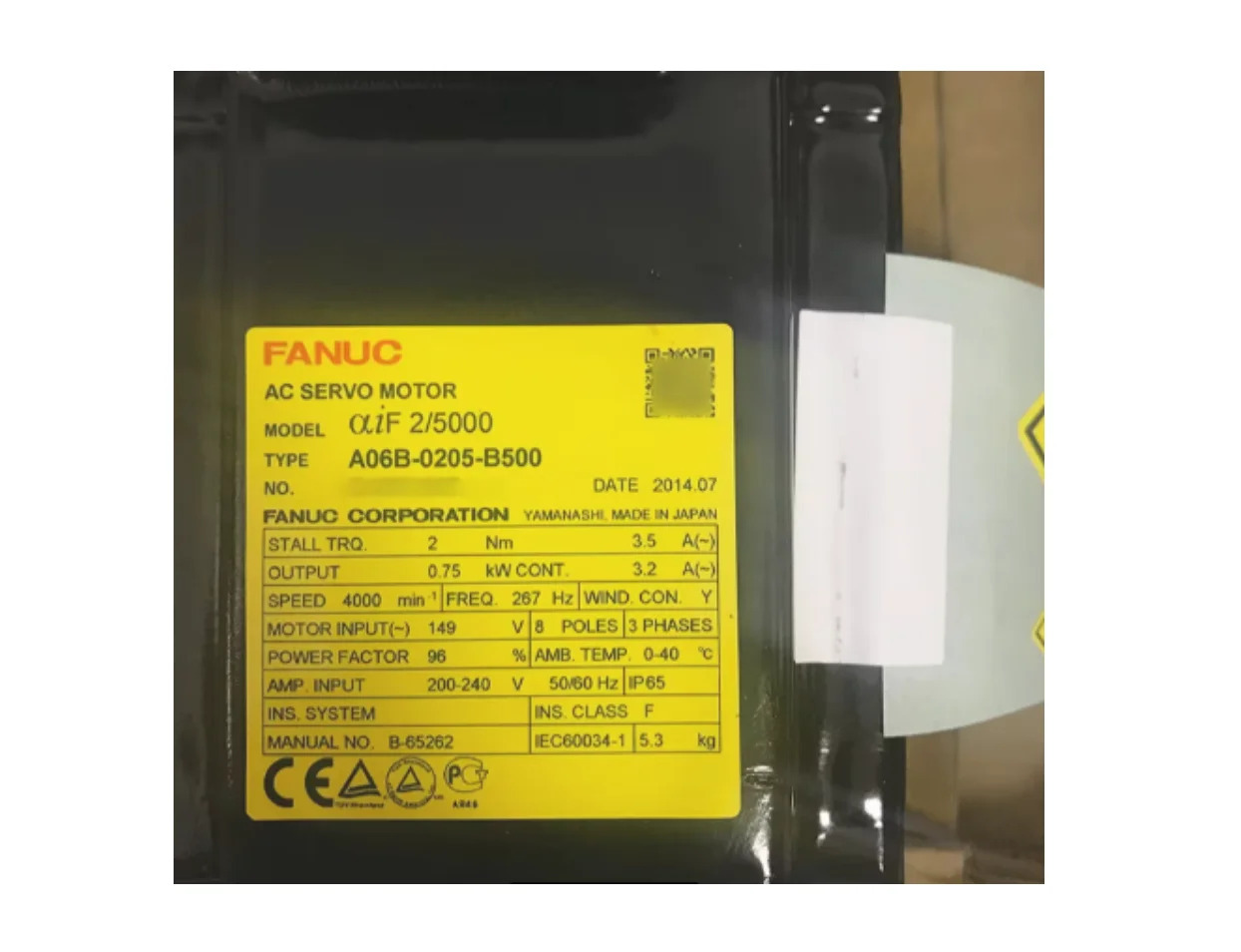 CNC 기계 A06B-0205-B500A06B-0205-B500 Fanuc AC 서보모터
