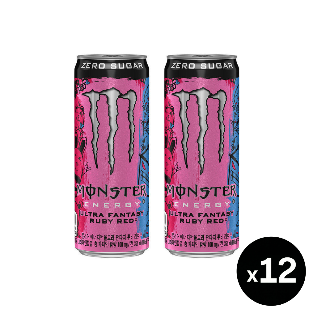 몬스터 에너지 루비레드, 355ml, 12개 - 상품 이미지