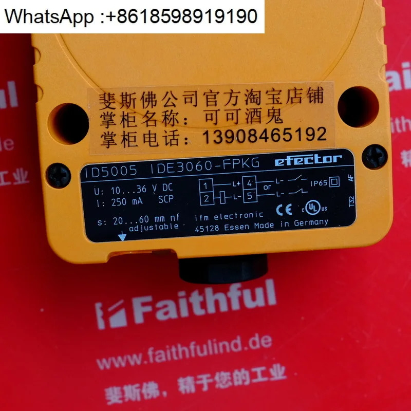 IFM ID5005 유도 센서 IDE3060-FPKG 포장되지 않은