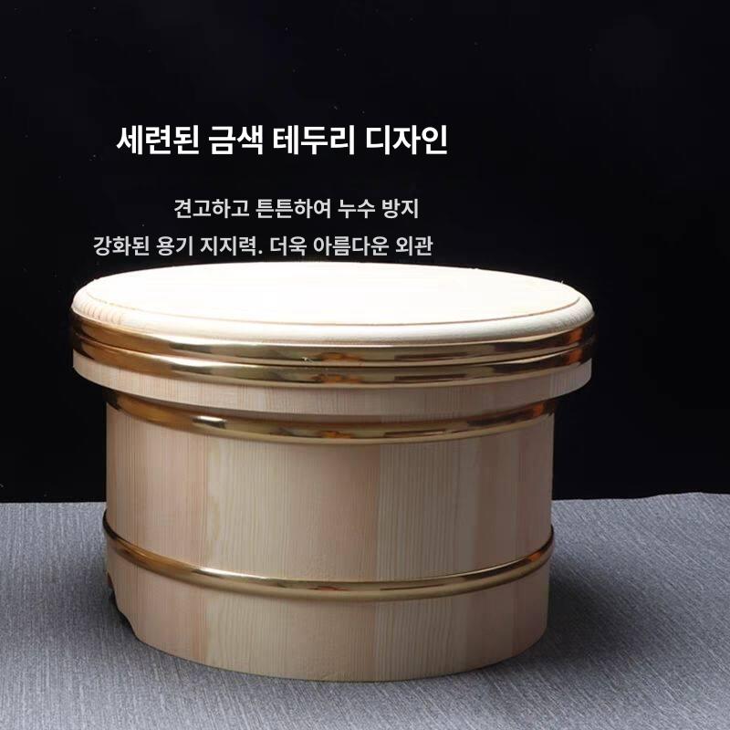 소형 초밥통 그릇 나무밥통 용기 원형쟁반 샤리워머 뚜껑 지름 일본식 - 상세 이미지 5