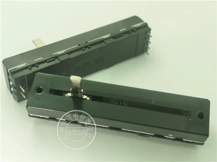 10PCS NI 72MM 듀얼 슬라이드 전위차계 B103 B10K 핸들 길이 15MMC