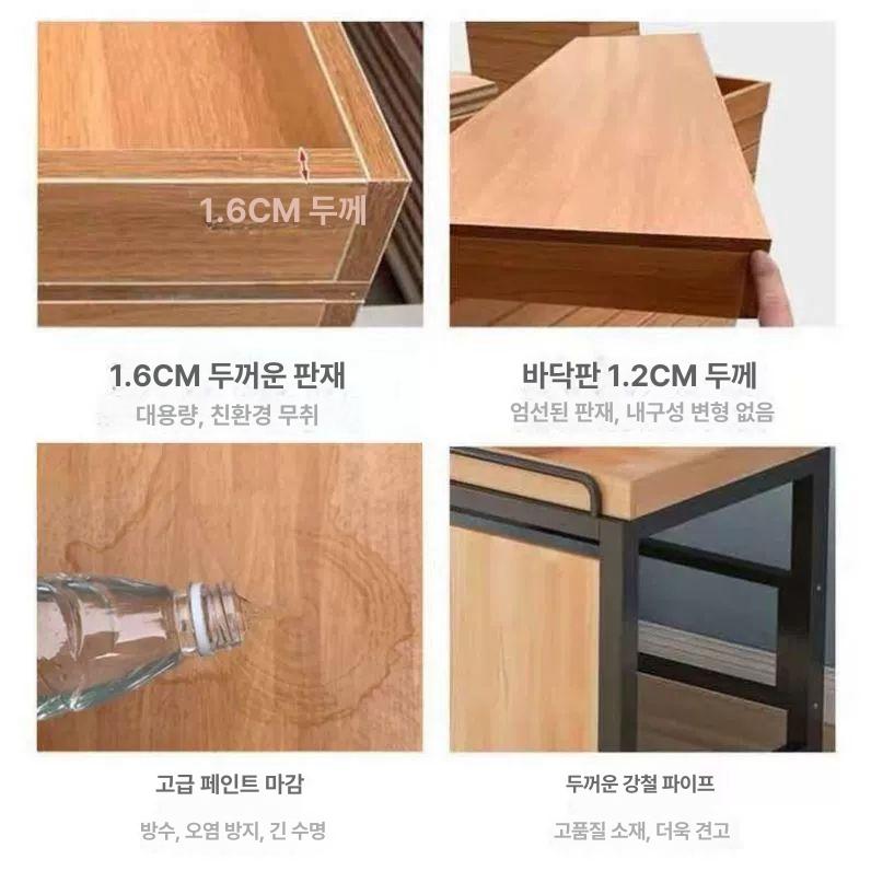디저트 진열대 단층 카페 베이커리 미닫이 진열장 호두색 원목쇼케이스 빵쇼케이스 이미지 6