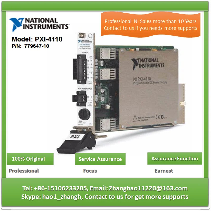 NI PXI-4110 삼출력 프로그래밍 DC 전원공급장치